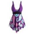 thumbnail image 1 of Tamaño de la flor de paisley de paisley flores marionetas de traje de baño Tankini Rosegal Camisetas sin mangas de talla grande, 1 of 5