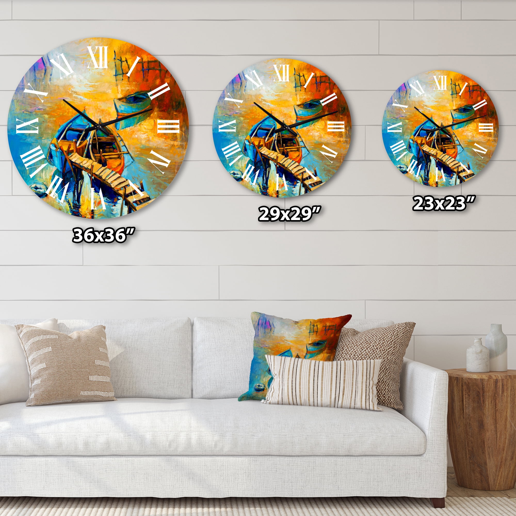 Designart 1 in Quartz Coastal Wall Clock