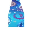 thumbnail image 3 of MKHERT Paisley Blue Table Runner for Wedding Party Banquet Decoration 16x72 inch, 3 of 3