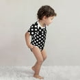 thumbnail image 4 of Balery Black and White Polka Dot Pattern Baby Climbing Clothes Infant Bodysuit Cute Infant Bodysuit Baby Romper-9M, 4 of 7