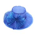 thumbnail image 2 of ruhuadgb Faux Pearls Flower Decor Organza Bucket Hat Thin Elegant Sun Cap Fashion Accessories, 2 of 8