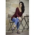 thumbnail image 2 of New Women's Basic V Neck T Shirts Side Split Tunic Tank Tops, 2 of 4
