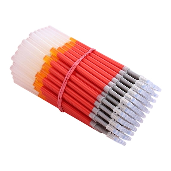 50 Pcs Plastic Gel Pen Refills Replaceable Pen Refills Black/Blue/Red Writing Pen Refills for Students