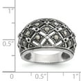 thumbnail image 5 of Chisel Stainless Steel Antiqued and Polished Marcasite Ring, 5 of 5