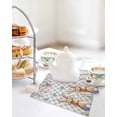 thumbnail image 4 of Easter Kitchen Dish Towels for Drying Dishes Set of 4, Spring Rabbit Butterfly Botanical Florals Grey Plaid Waffle Weave Microfiber Hand Tea Bathroom Towels Quick Dry & Absorbent Towel 12x12, 4 of 7