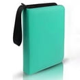 thumbnail image 4 of Carpeta organizadora de tarjetas coleccionables, estuche de transporte con cremallera Verde, 4 of 9