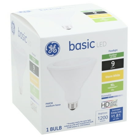 

Sli Lighting 48266 Basic Led Dimmable Outdoor Flood Light Bulbs Par38 15 W Warm White