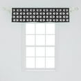 thumbnail image 2 of Moon Rays Window Valance Pack of 2, Illustration of Half Sun and Half Crescent in Continuous Pattern, Rod Pocket Curtain Valances for Kitchen Bedroom, 54" X 12", Charcoal Grey and White, by Ambesonne, 2 of 4