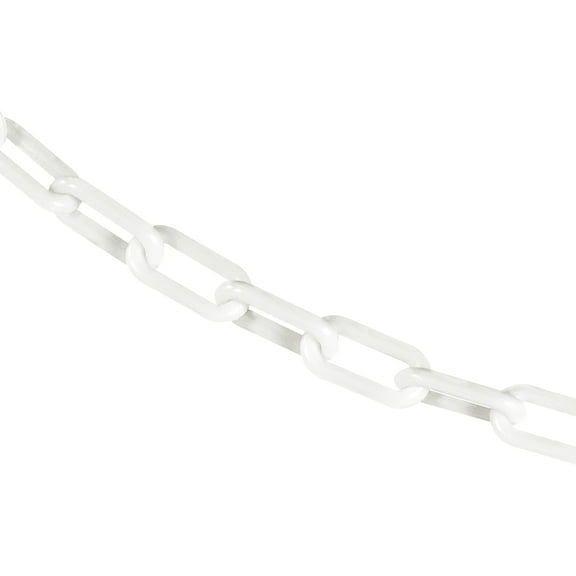 1.5 Inch x 25 Feet White Plastic Safety Chain