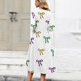 thumbnail image 4 of 2026 Summer Dresses for Women Easter Floral V-Neck 3/4 Sleeve Loose A-Line Knee Length Beach Vacation Modest Dress with Pockets, 4 of 5