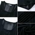 thumbnail image 5 of Xcmzpl Mens Knit Sleeveless Tank Tops Casual Hollow Out T Shirts Beach Summer Vacation Crochet Sleeveless Shirt Beach Muscle Knit Vest S-XXL, 5 of 5