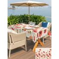 thumbnail image 5 of Outdoor Tablecloth with Umbrella Hole for Patio/Picnic/Party/Camping, Red Poppy Waterproof Table Cloth Rectangle Table Cover Washable, Spring Summer Flowers Botanical Rustic (60"x 120"), 5 of 8