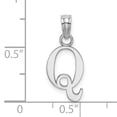thumbnail image 2 of FJC Finejewelers 14k White Gold Q Block Initial Charm, 2 of 5