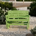 thumbnail image 2 of Wildridge Classic Glider, Lime Green - Outdoor Weather Resistant Recycled HDPE Glider for Porch, Patio, Deck, 2 of 4