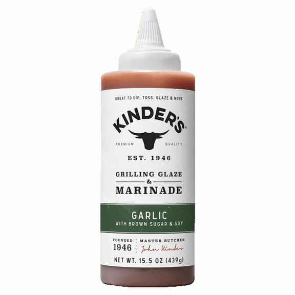 Kinder's Garlic Grilling Glaze and Marinade, 15.5 oz Squeeze Bottle pack of 2