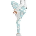 thumbnail image 4 of COEQINE Snowman Blue Girls Sport Leggings Casual Buttery Soft Athletic Pants Stretchy High Waist Christmas Cute Yoga Pants, for 6-7 Years Kids Girls, 4 of 7