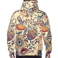 thumbnail image 7 of Haiem Floral With Birds And Fantasy Flowers Patterned Men's Hoodie with Kangaroo Pocket - Ideal Pullover Sweatshirt for Daily Wear, Travel, and Home-Small, 7 of 7