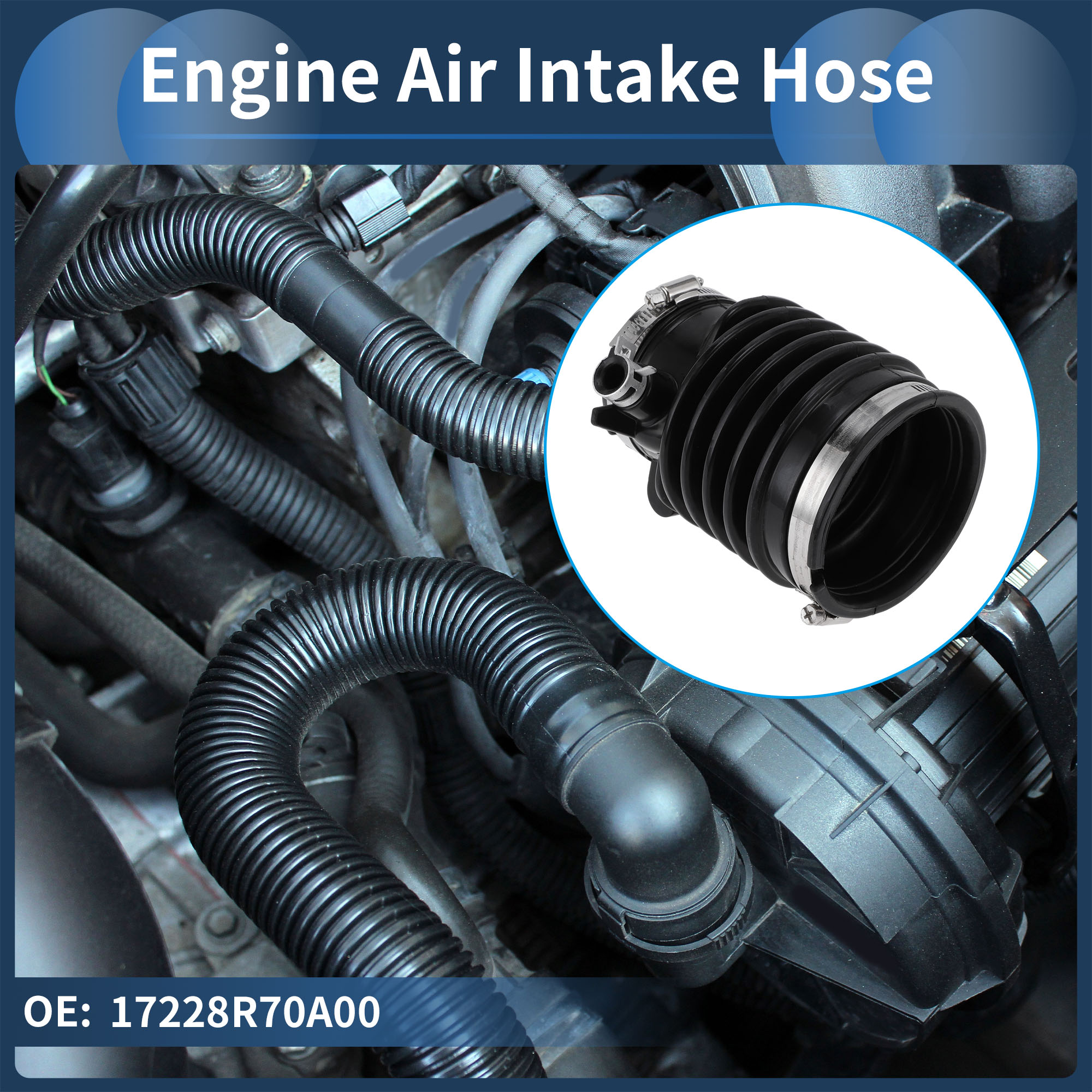 Unique Bargains Engine Air Intake Hose for Acura TL 2009-2010 No.17228R70A00 Rubber
