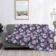 thumbnail image 2 of Naloa Flowers Flannel Blankets - Thick and Warm Blanket for Winter, Soft Fuzzy Plush King Blanket for All Seasons50"x40", 2 of 6