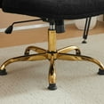 thumbnail image 4 of Ktaxon  Armless Office Chair Swivel Study Chair Adjustable Desk Chair with Wheels and Lumbar Pillow for Conference and Home Black, 4 of 8