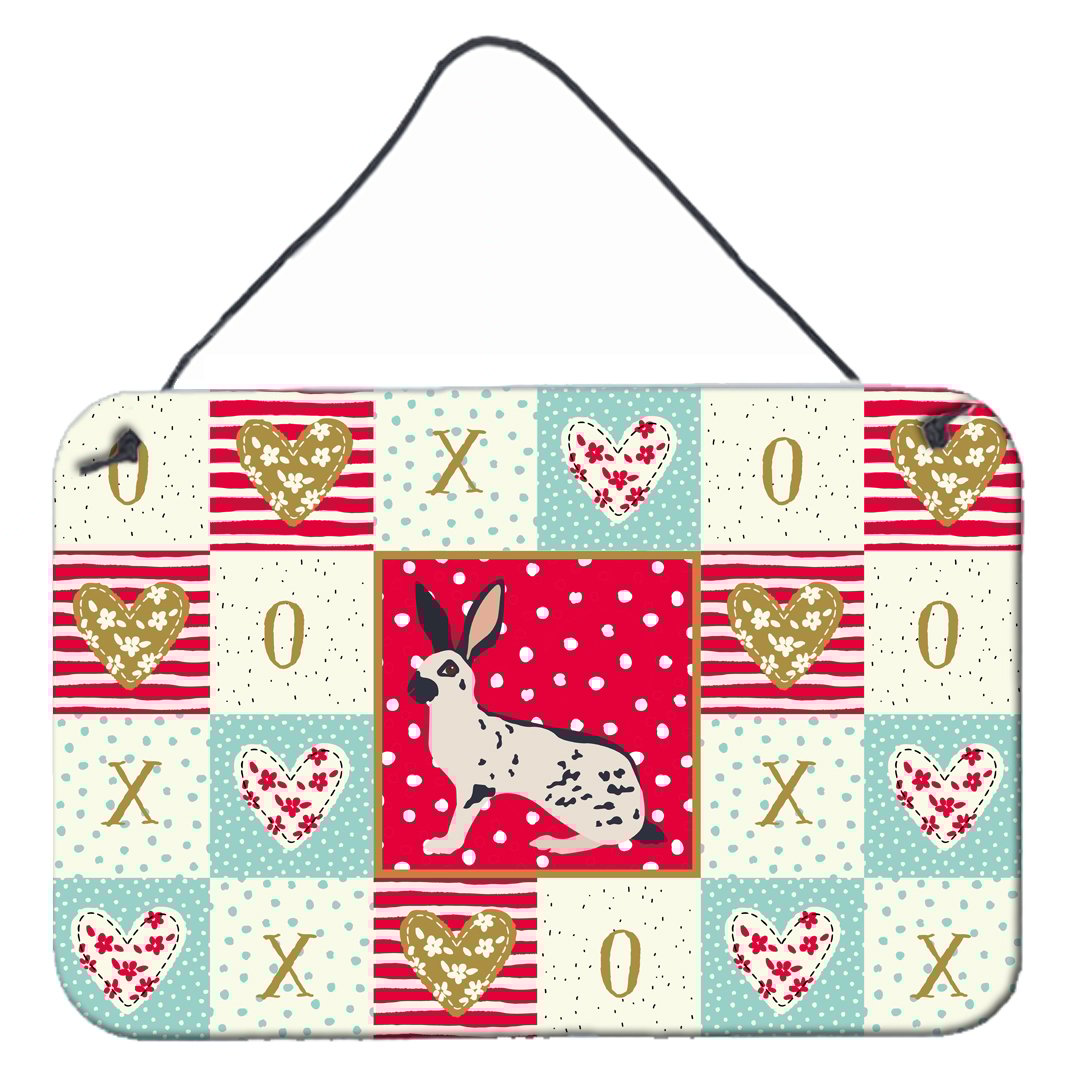 Caroline's Treasures CK5388DS812 English Spot Rabbit Love Wall or Door Hanging Prints, 8x12, multicolor