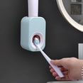 thumbnail image 4 of zhangqiuzhi Universal Bathroom Wall Mounted Automatic Toothpaste Dispenser Toothpaste Squeezer Blue and White, 4 of 12