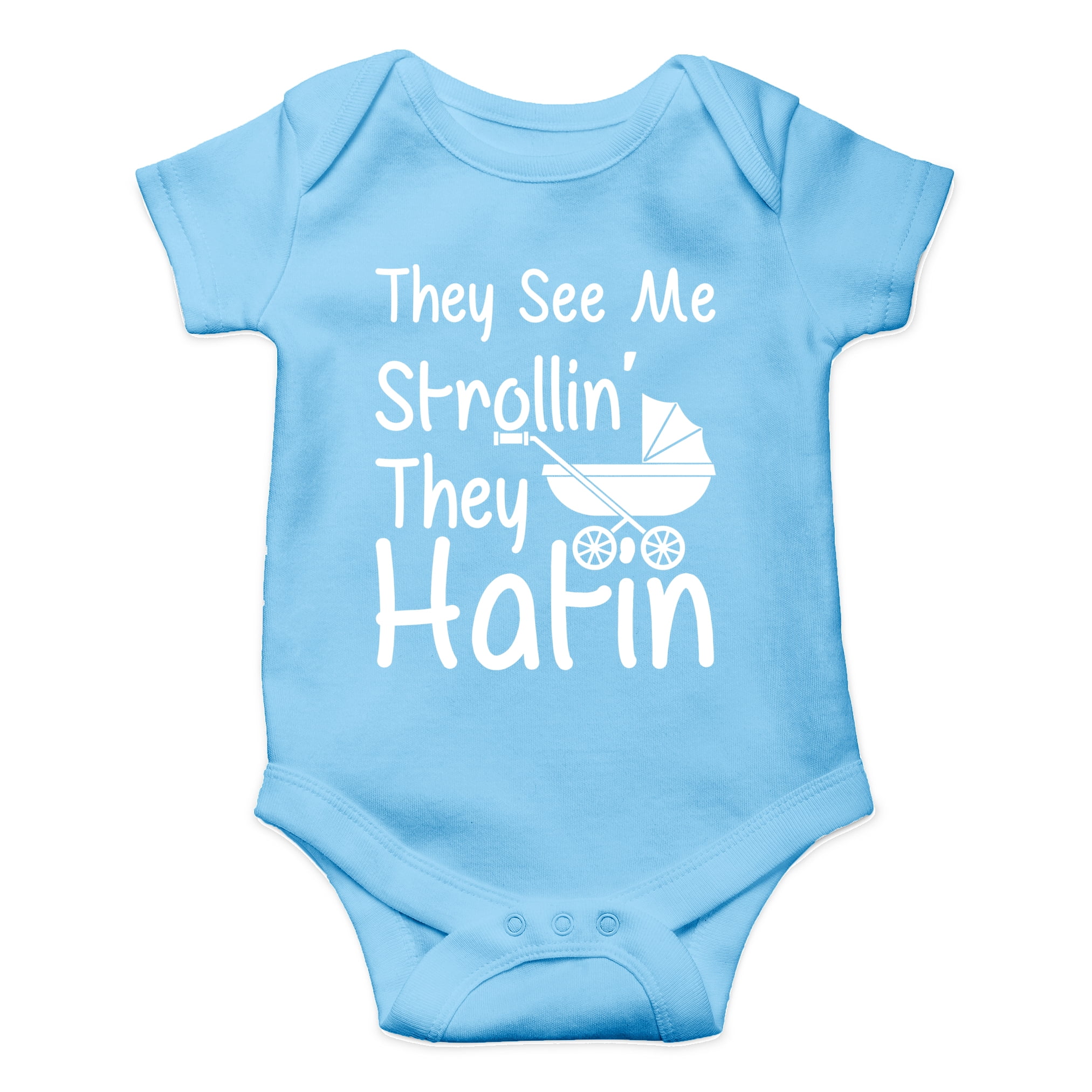 Baby Bodysuit They See Me Strollin They Hatin Baby Clothes for Infants 