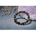 thumbnail image 2 of Pulseras de piedra de ojo de tigre de obsidiana negra de hematita para hombres y mujeres, cuentas de piedras preciosas redondas naturales de 10 mm, pulsera de cristal curativo con cuentas pa, 2 of 5