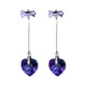thumbnail image 1 of Xihbxyly Iniciar sesión en mi cuenta Pendiente largo en corazón y diamantes de cristal color en moda para mujer, pendientes en lazo, joyería, 1 of 1