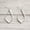 Silver, variant on Classic Hammered Teardrop Frame Earrings for Women Minimalist Boutique Jewelry