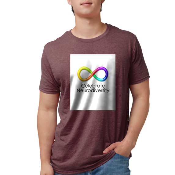 CafePress - Celebrate Neurodiversity T Shirt - Mens Tri-blend T-Shirt
