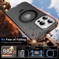 thumbnail image 5 of Dteck for iPhone 15 Pro Case with Invisible Magnetic Ring Stand, Military-Grade Translucent Case with Built-in Screen Protector for iPhone 15 Pro Case Compatible with MagSafe,Black, 5 of 6