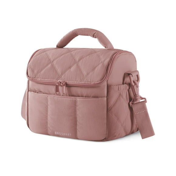 Bolsa de almuerzo aislante BAGSMART para mujer, impermeable, color rosa oscuro
