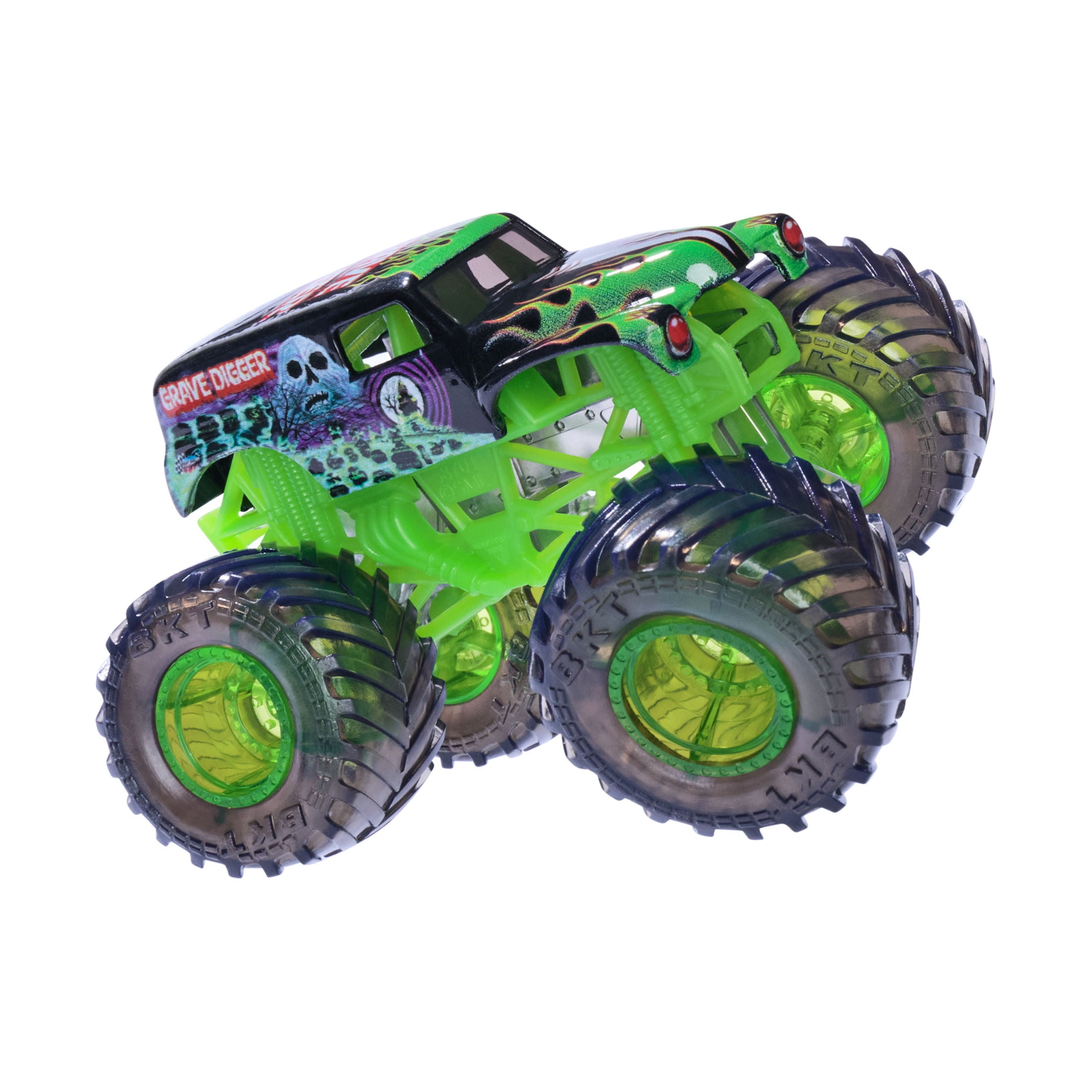 Monster Jam, Grave Digger Monster Truck 1:64 Scale Die-Cast Toy Vehicle (1 Car; Styles May Vary, Items May Not be Pictured)
