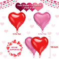 thumbnail image 2 of Globos en forma de corazón Skylety de 18 pulgadas, rojos y rosas (28 unidades), 2 of 7