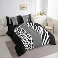 thumbnail image 3 of Castle Fairy Animal Print Bedding Comforter Set 7pcs for Kids Children Teens,Wildlife Leopard Zebra Queen Bedding Sets Super Cozy,Abstract Geometric Stripes Queen Sheet Sets,Luxury Bedroom Decor, 3 of 8
