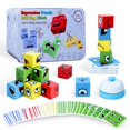 thumbnail image 1 of Juego de rompecabezas Safmord Montessori Wooden Face Changing desde hace más de 3 años, 1 of 7