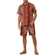 thumbnail image 2 of Camisas impresas de animales INSPIRE CHIC para hombres, conjunto hawaiano de 2 piezas, atuendo de verano L rojo, 2 of 4