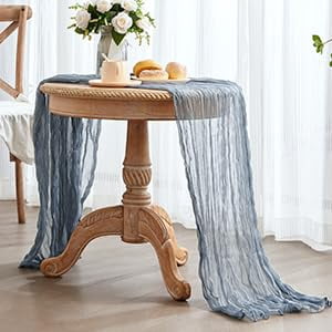6 Pack Sage Green Cheesecloth Table Runners 10ft Wide Gauze Boho for Bridal Shower Wedding Table Decorations