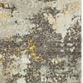 thumbnail image 2 of 2' X 10' Grey And Gold Abstract Power Loom Stain Resistant Runner Rug, 2 of 4