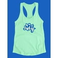 thumbnail image 3 of July  4Th Slogan Racerback Tank Women -Image by Shutterstock, Female Medium, 3 of 4