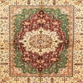 thumbnail image 1 of Ahgly Company Indoor Square Abstract Yellow Abstract Area Rugs, 7' Square, 1 of 6