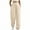 Khaki, variant on Buigttklop Pants for Women Women'S Solid Color Elastic Waist Close Slant Pocket Sweatpants Trousers