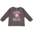 thumbnail image 3 of Inktastic My Auntie Loves Me Girls Bear Girls Long Sleeve Toddler T-Shirt, 3 of 5