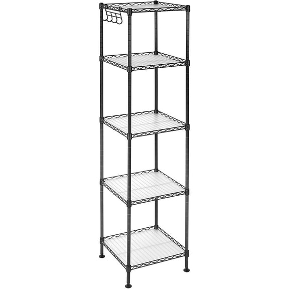 Bathroom Shelf, Storage Rack for Small Space, Black ULGR23BK