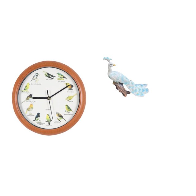 Reloj de pared con pájaro cantor, relojes de pared decorativos para cocina, decoración del hogar, escultura de , figurita, adorno de jardín,