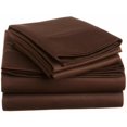 thumbnail image 1 of Cotton 1500 Thread Count Solid Sheet Set  Full-Chocolate, 1 of 1