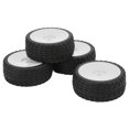 thumbnail image 4 of RC Tires, Wear Resistant Plastic Rubber Concave Convex Texture RC Drag Tires  For 1/10 Flat Sports Car For Remote Control Car White, 4 of 8