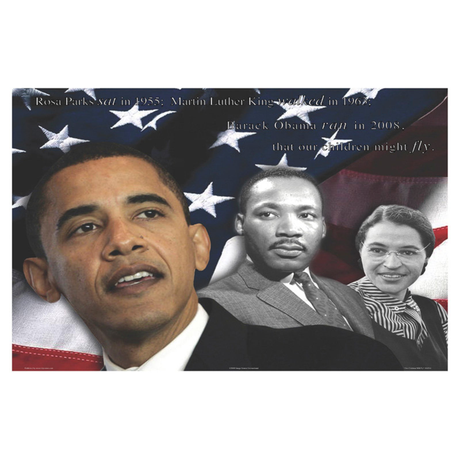 Obama, Martin Luther King and Rosa Parks by Zachary Brazdis 14x11 Gallery WRAP Art Print Poster Buyartforless Canvas Historic Our Children Will Fly 
