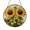 Acrylic 3.5 Inch, variant on Sunflower Bloom And Bees Window Suncatcher, Stained Glass Style Pollinator Gift